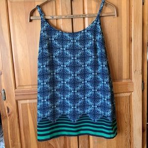 Cabi Sleeveless Top Size Medium Blue & Green